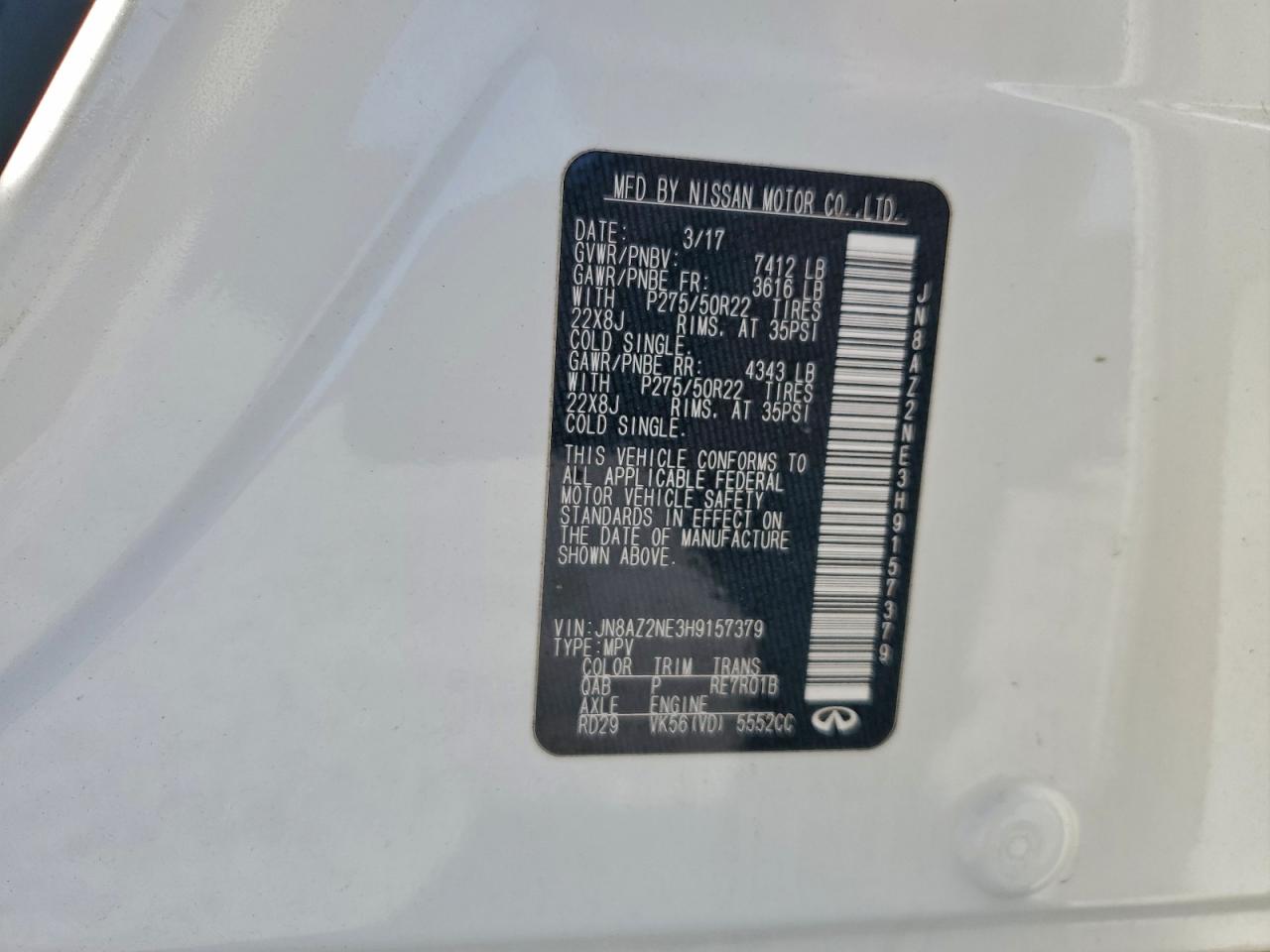 INFINITI Qx Base Image 8