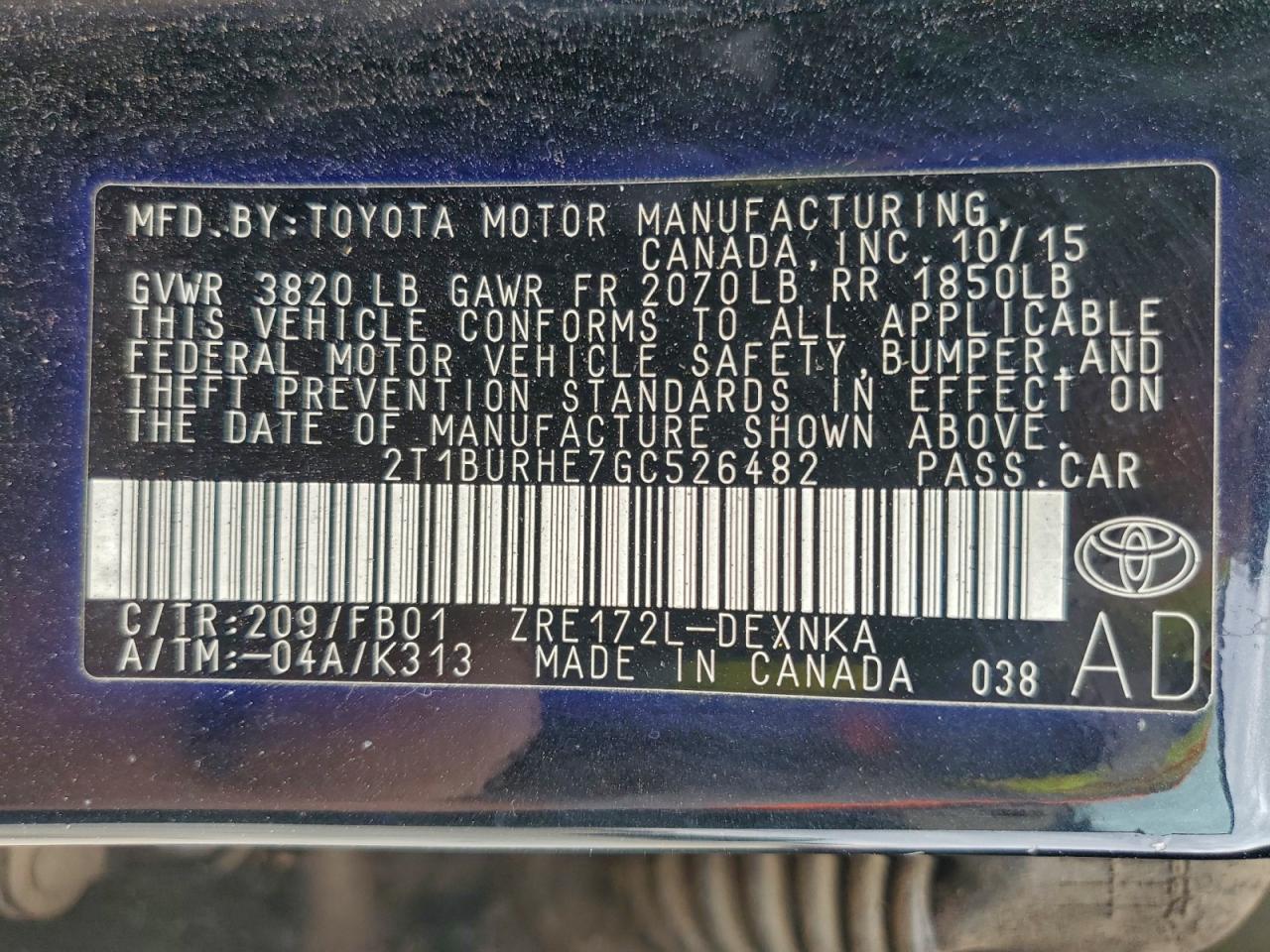 Toyota Corolla L Image 8