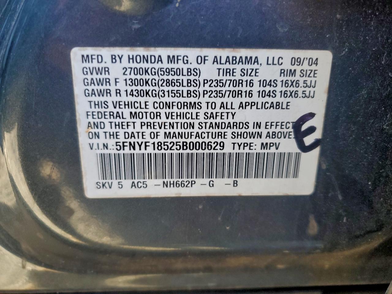 Honda Pilot Exl Image 11